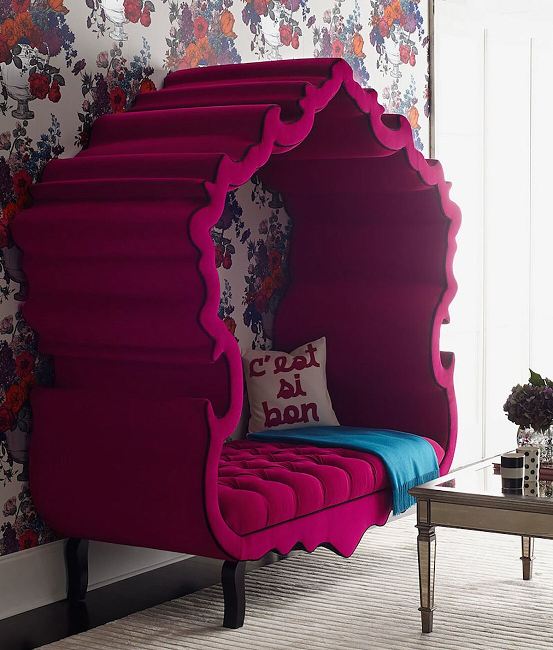 Банкетка фигурная розовая Haute - изображение 3