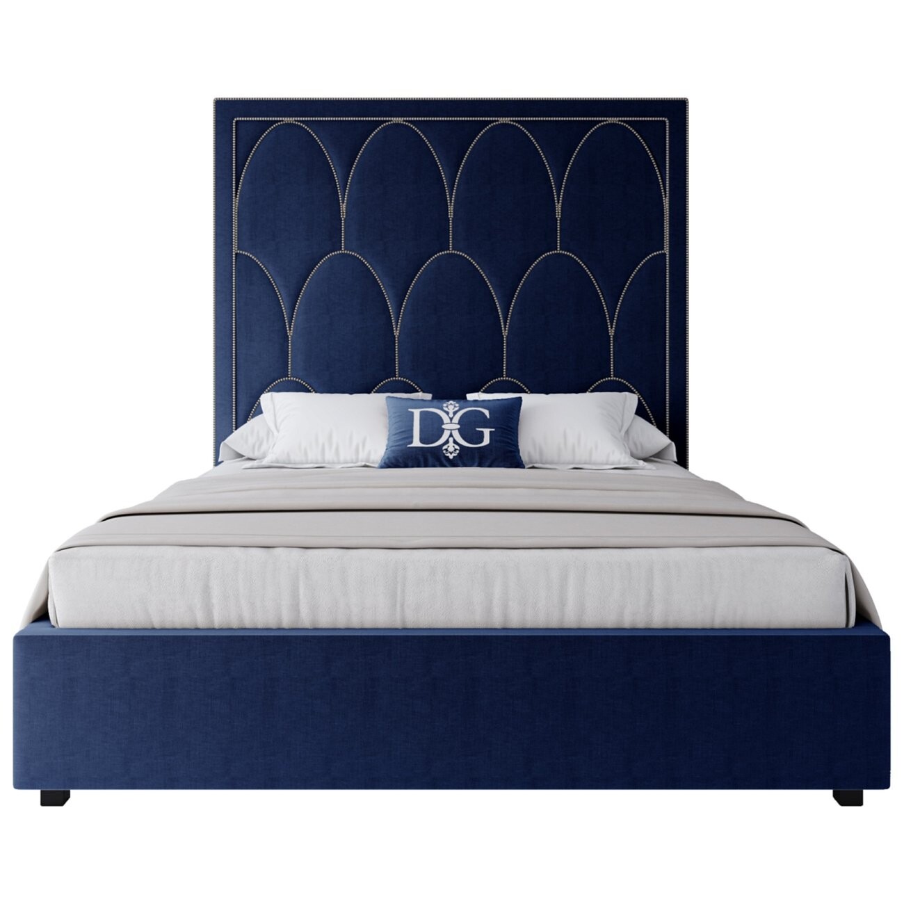 Кровать Petals Queen двуспальная 160х200 синяя - изображение 2