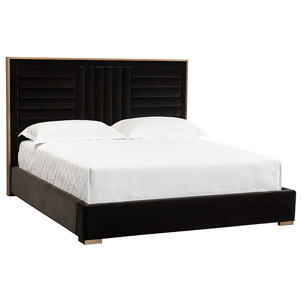 Кровать двуспальная 160х200 черная Persius King - изображение 1