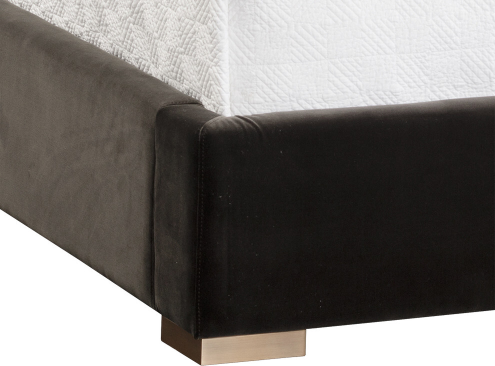 Кровать двуспальная 160х200 черная Persius King - изображение 2