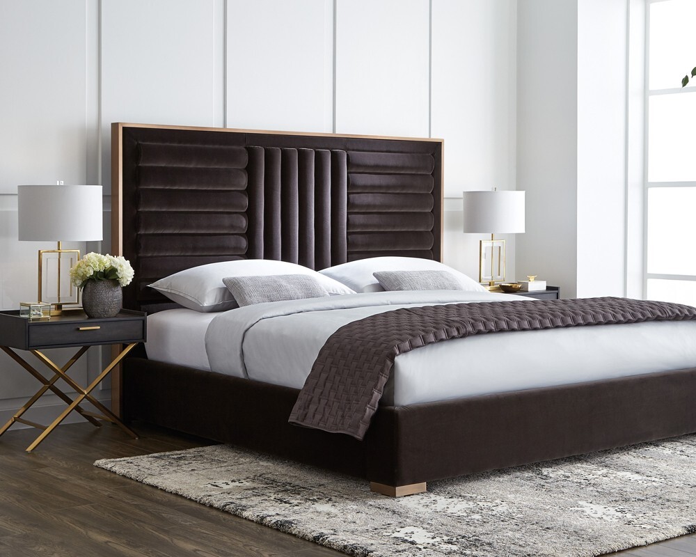 Кровать двуспальная 160х200 черная Persius King - изображение 3