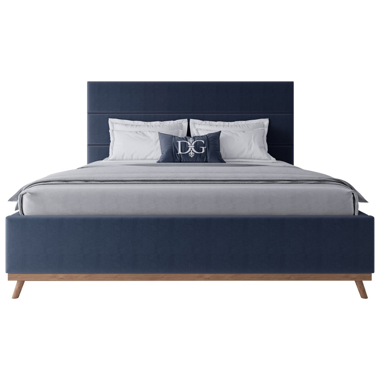 Кровать двуспальная 180х200 синяя Cooper Blueberry - изображение 2