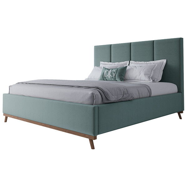 Кровать двуспальная 180х200 светло-зеленая Carter Sky - изображение 1