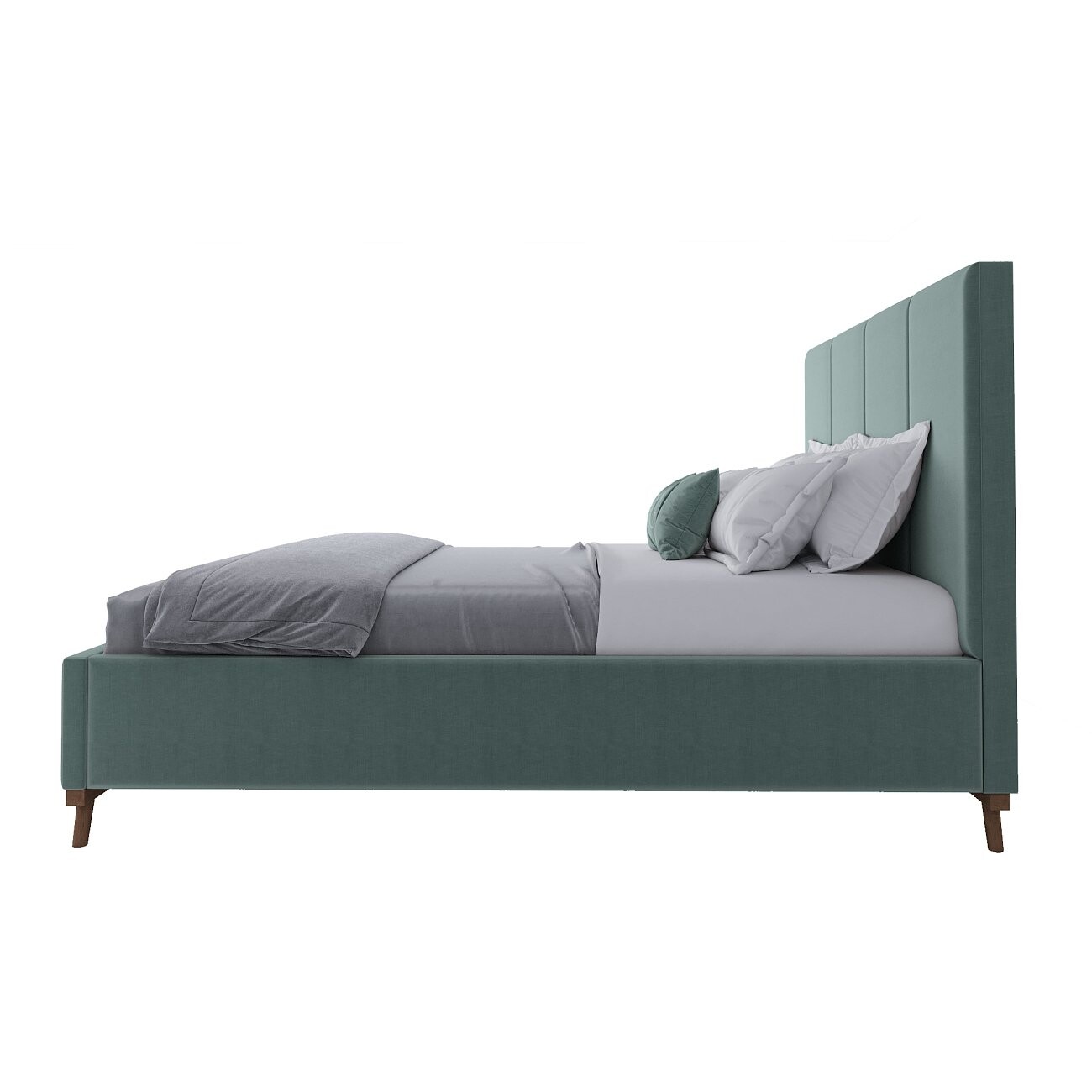 Кровать двуспальная 180х200 светло-зеленая Carter Sky - изображение 3