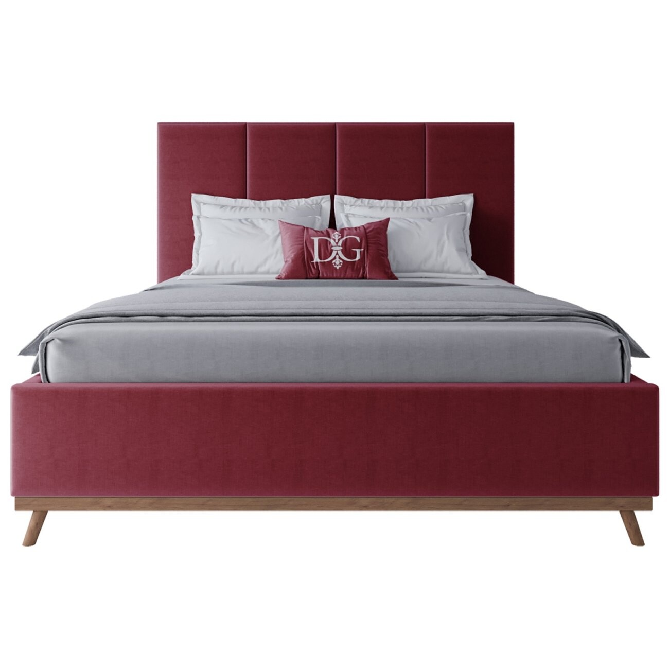 Кровать двуспальная 160х200 красная Carter Pumpkin - изображение 2