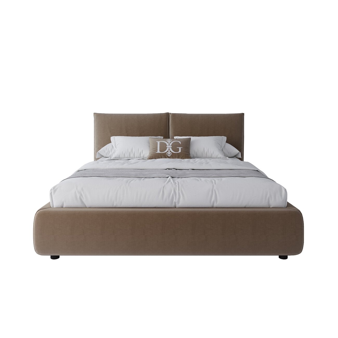 Кровать двуспальная 160х200 бежевая Bubble - изображение 3