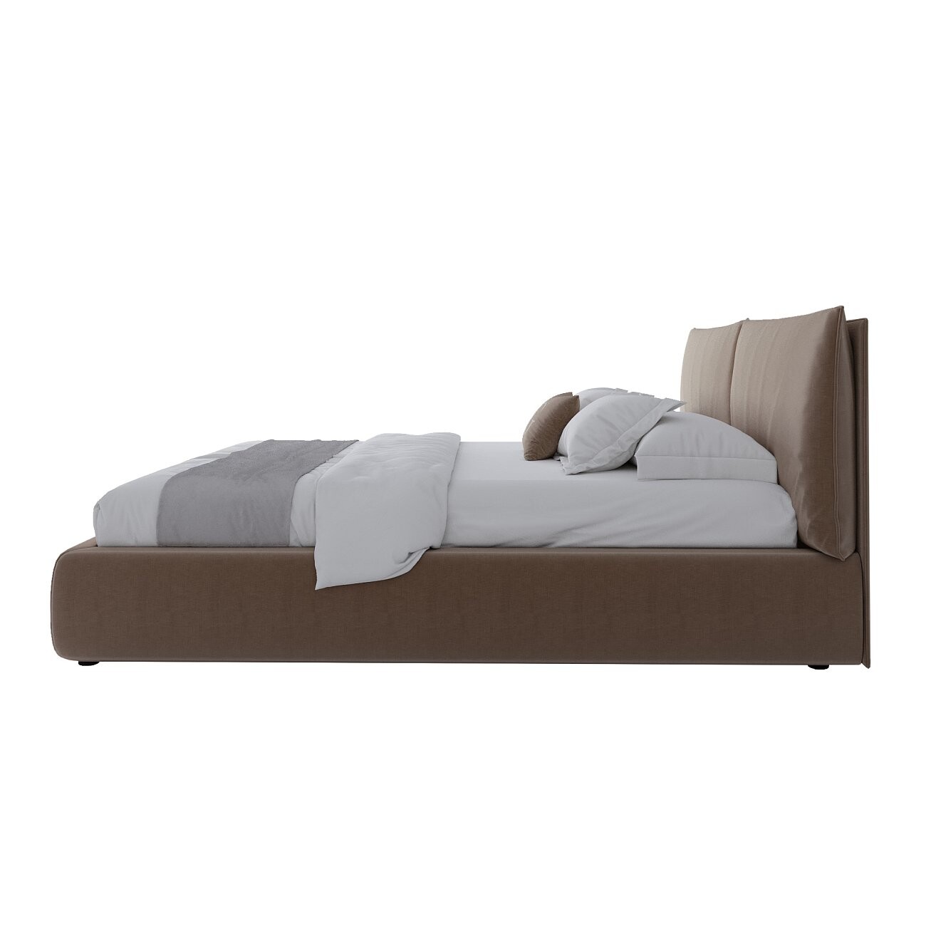 Кровать двуспальная 180х200 бежевая Bubble - изображение 4