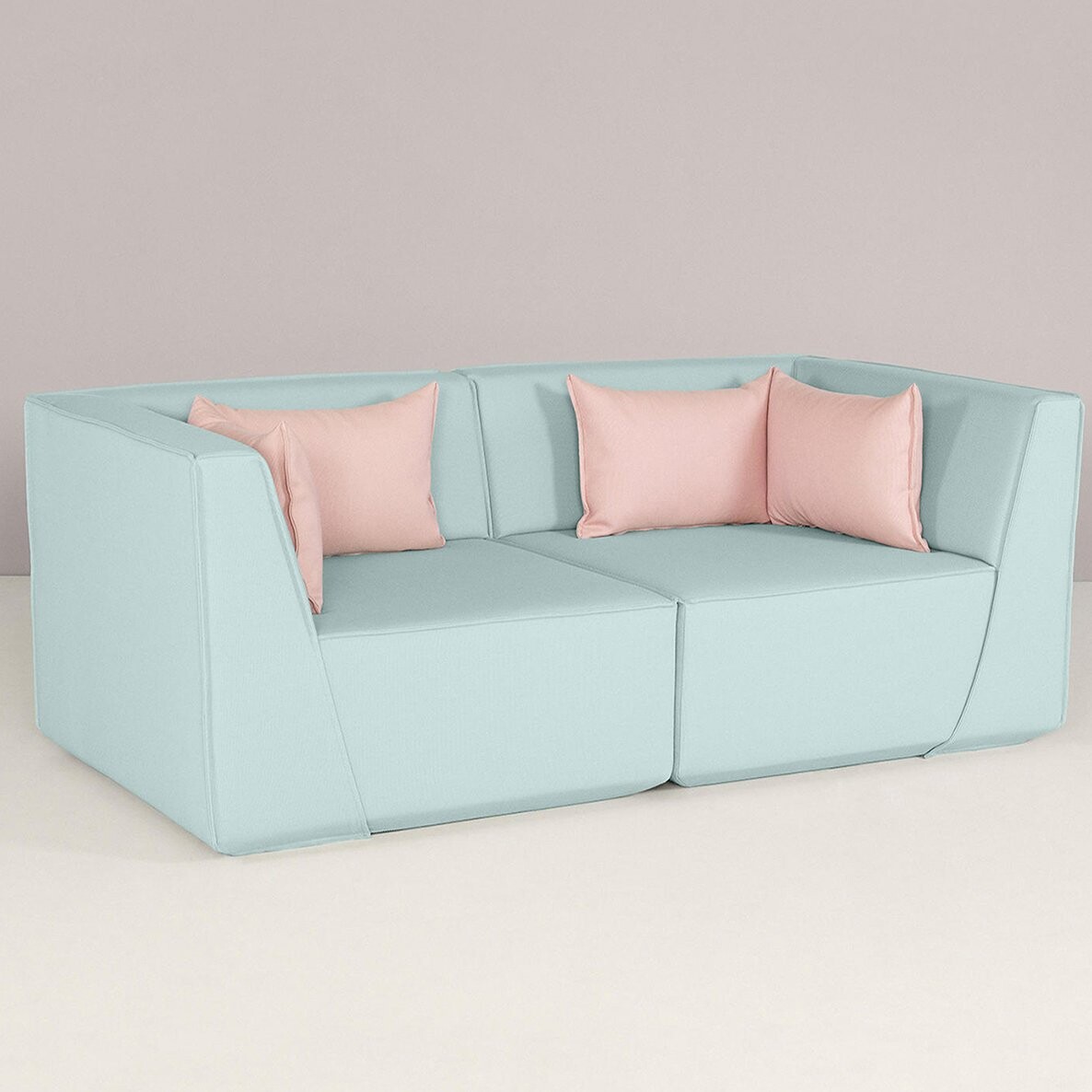 Диван Cubit Sofa прямой голубой - изображение 3