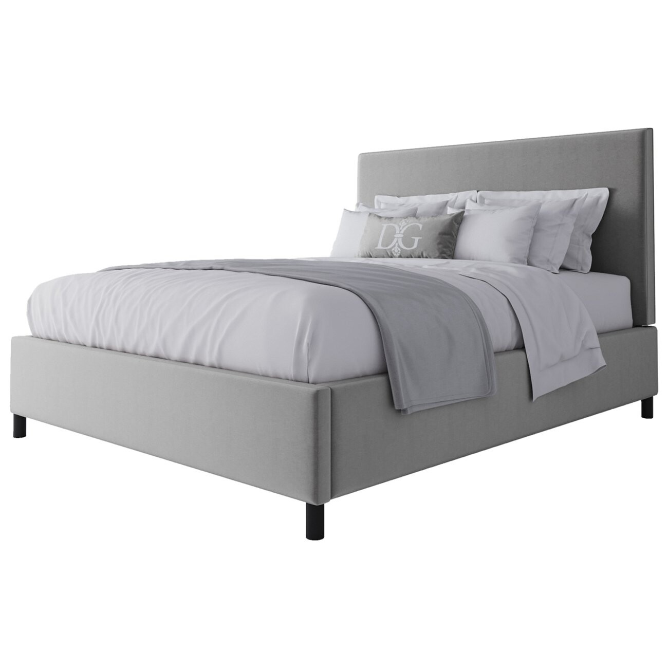 Кровать двуспальная 160х200 серая Novac Platform - купить за 85590 руб ...