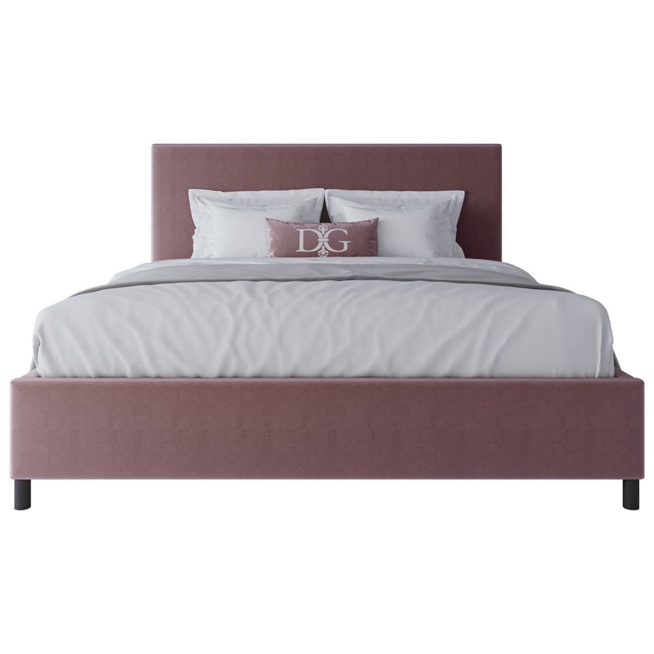 Кровать двуспальная 180х200 розовая Novac Platform - изображение 2