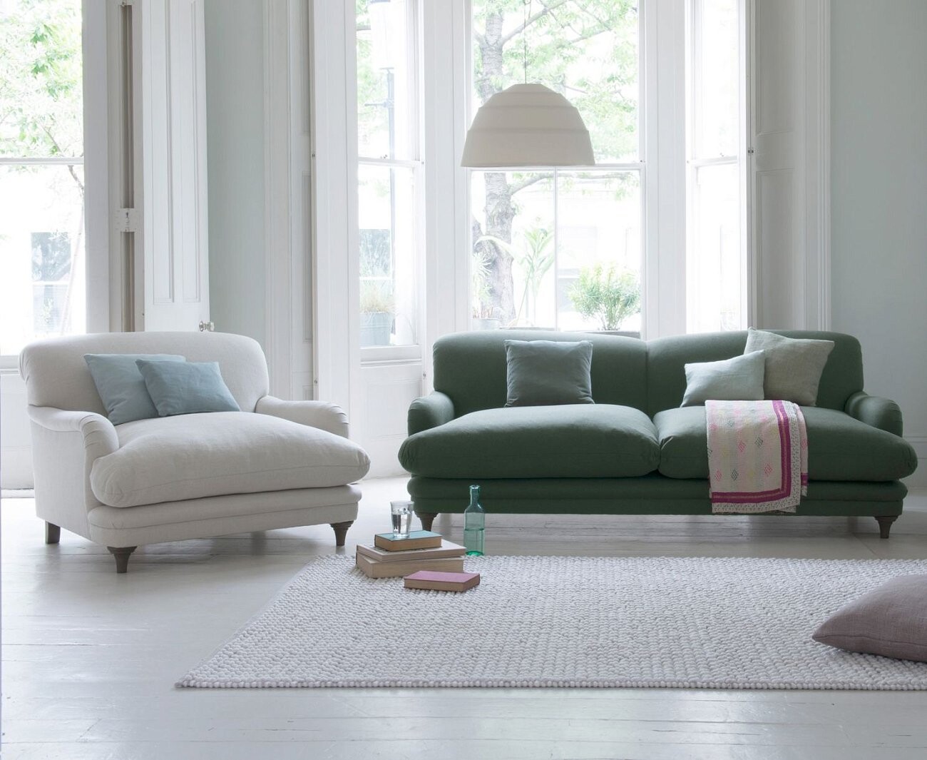 Диван Pudding прямой голубой - изображение 10