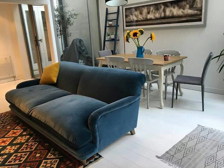 Диван Pudding прямой голубой - изображение 13