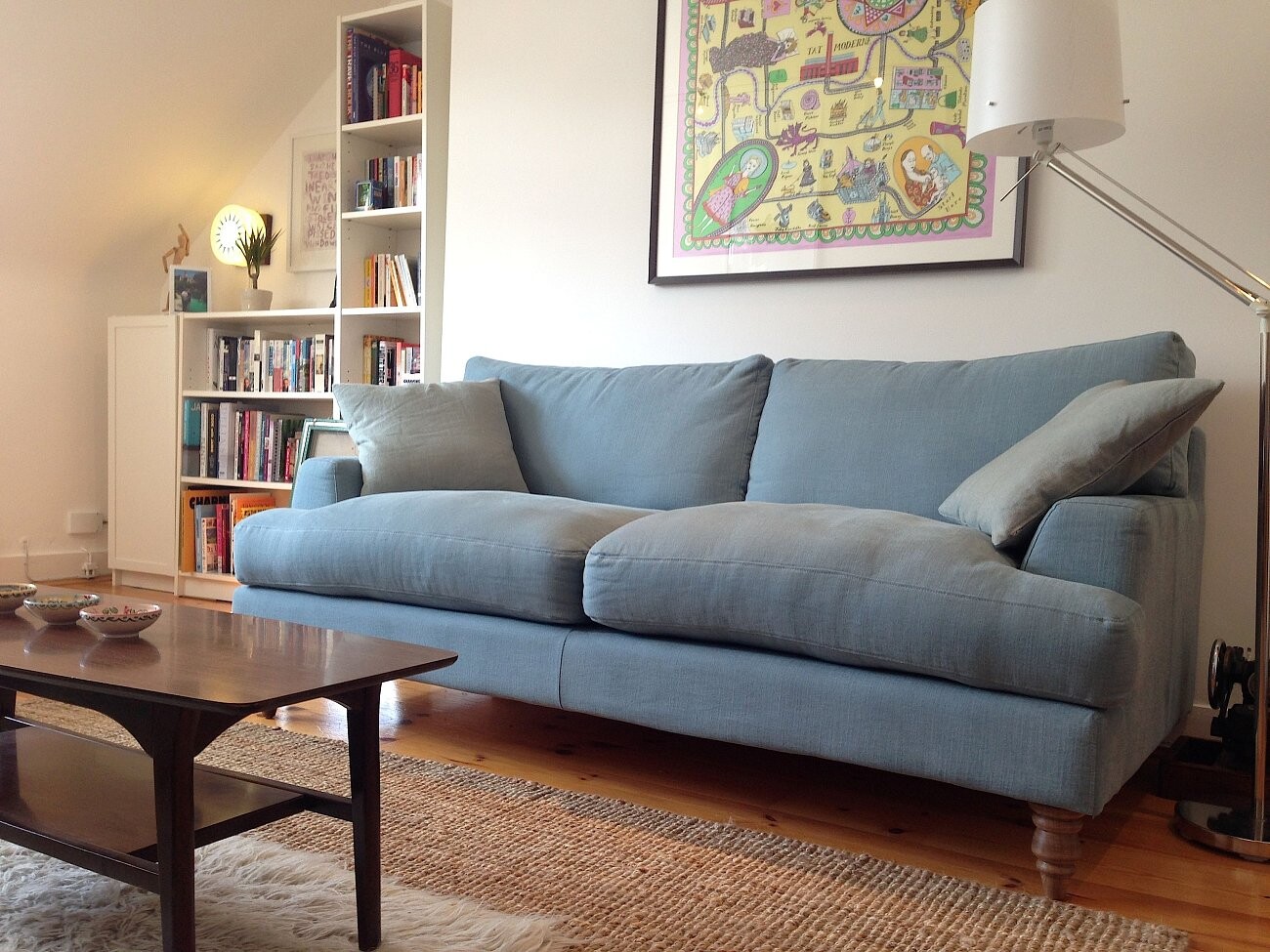 Диван Pudding прямой голубой - изображение 8