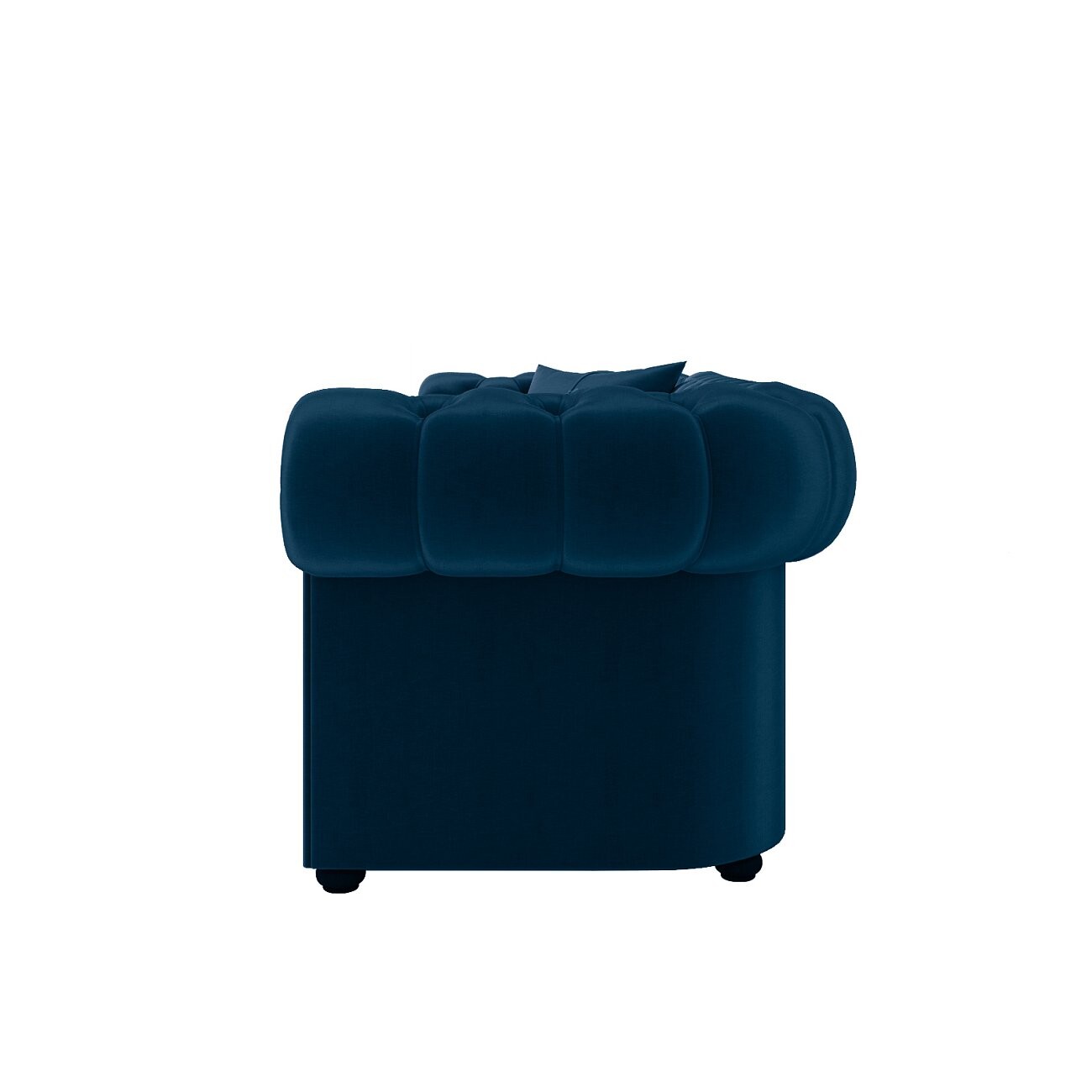 Диван Честерфилд большой трехместный прямой синий - изображение 3