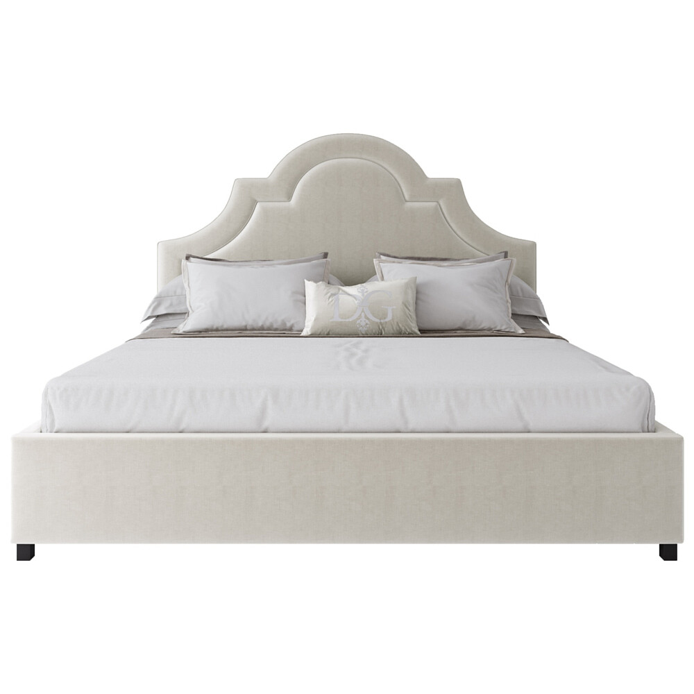 Кровать двуспальная 180х200 см белая Kennedy