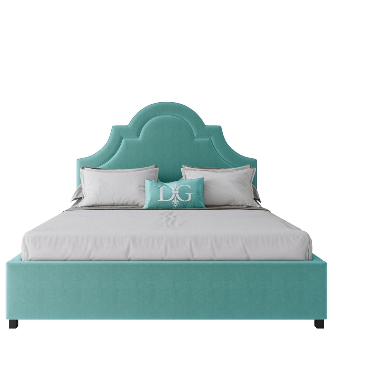 Кровать двуспальная 160х200 бирюзовая Kennedy - изображение 2