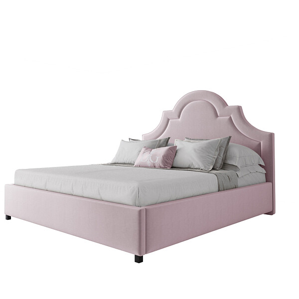 Кровать двуспальная 180х200 розовая Kennedy - изображение 1