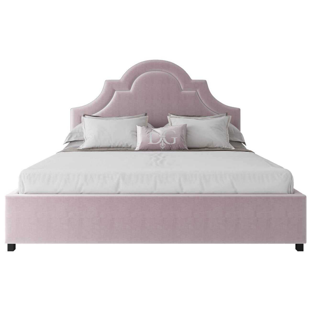 Кровать двуспальная 180х200 розовая Kennedy - изображение 2