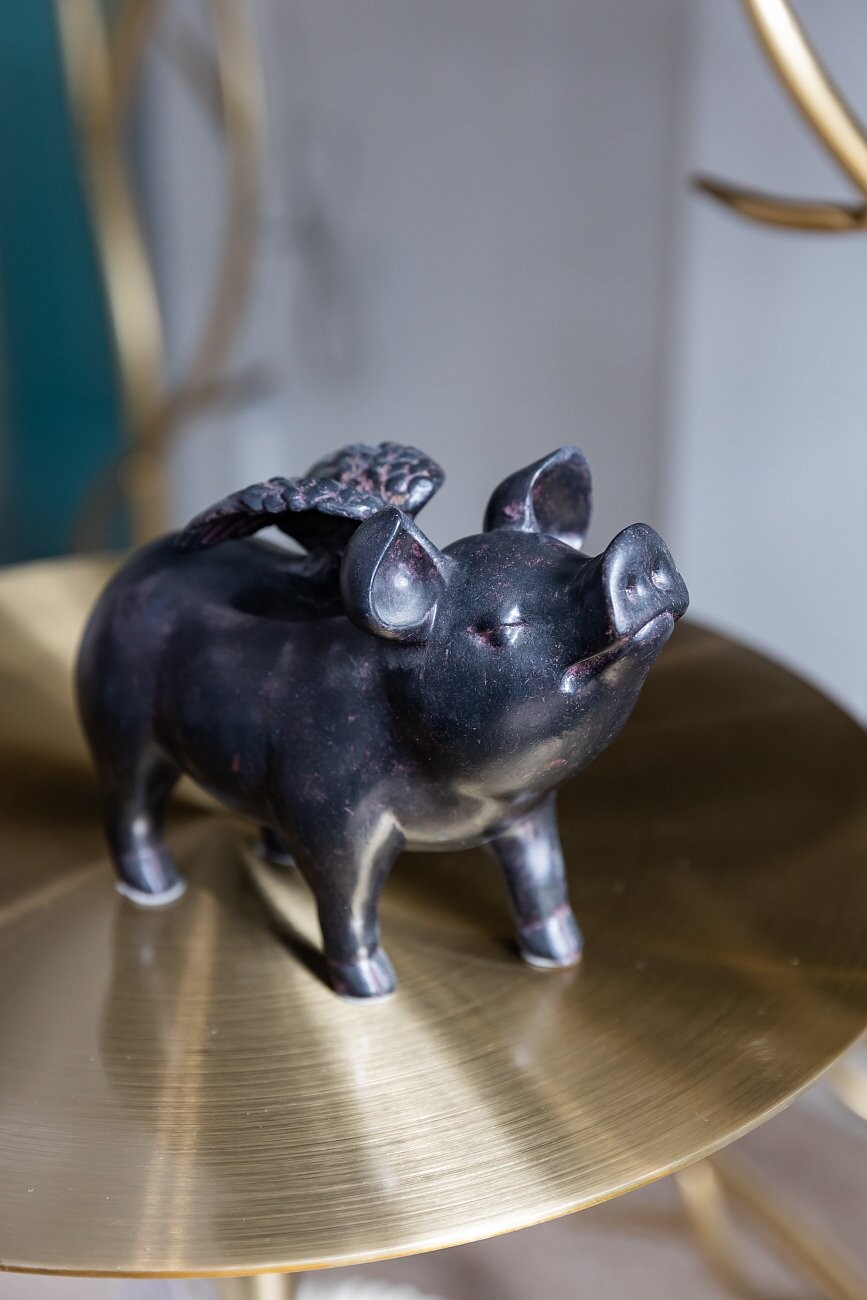 Статуэтка коричневая "Поросёнок с крылышками" Rechioni - изображение 4