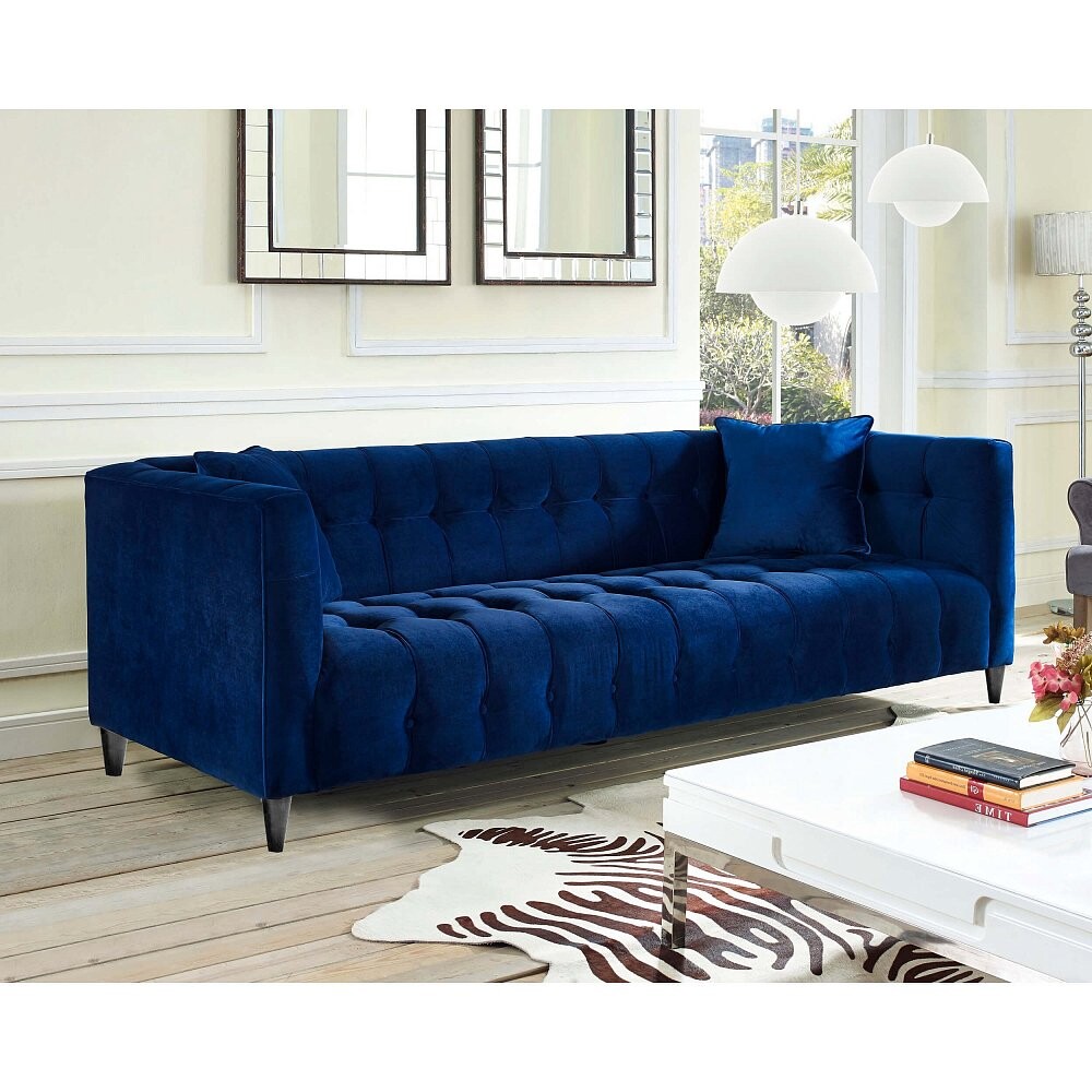диван в синюю полоску