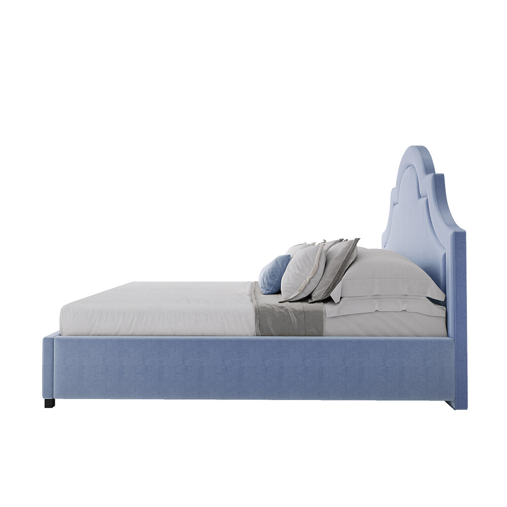 Кровать двуспальная 160х200 голубая Kennedy