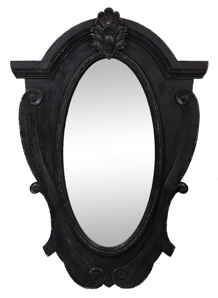 Зеркало овальное черное готическое "Готика"
