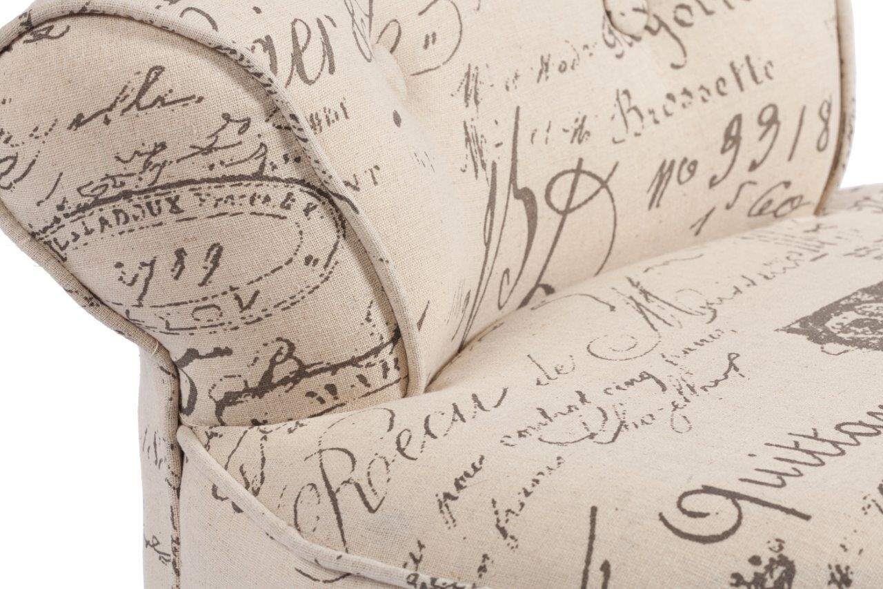 Стул мягкий круглый с низкой спинкой бежевый лен Pierre - изображение 4