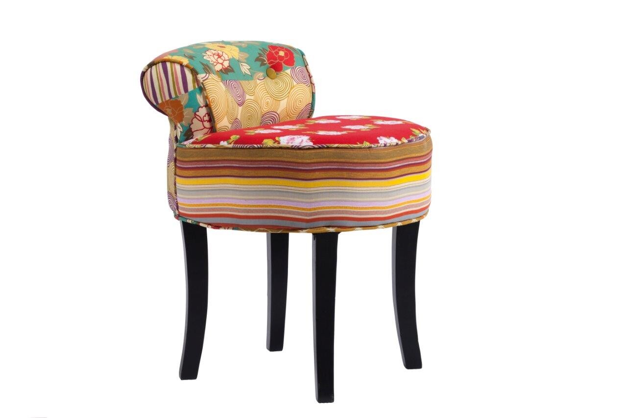Стул мягкий с низкой спинкой лен с рисунком Chevalier - изображение 2