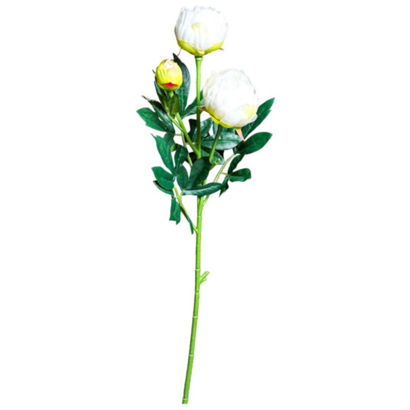 Искусственный цветок "Пион" кремовый 64 см (24) - изображение 2