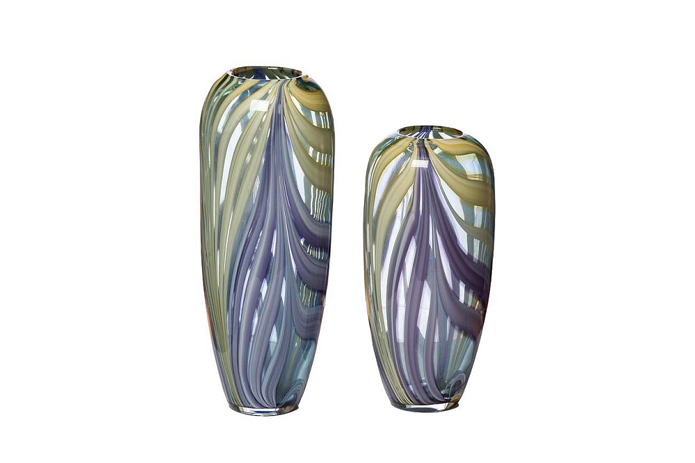 Ваза стеклянная фиолетовая 35 см от Garda Decor