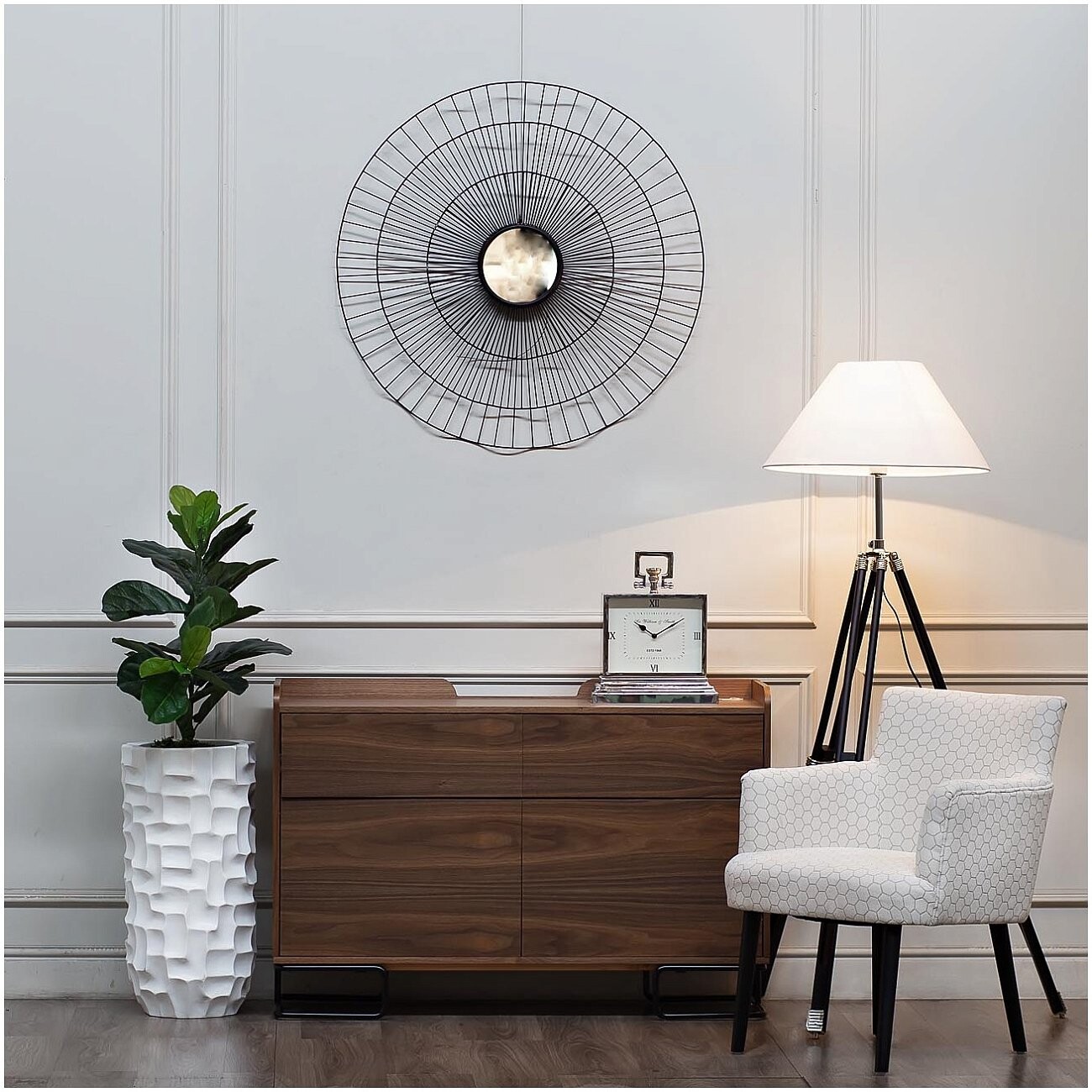 Кашпо декоративное белое 33х69 см White Cube - изображение 3