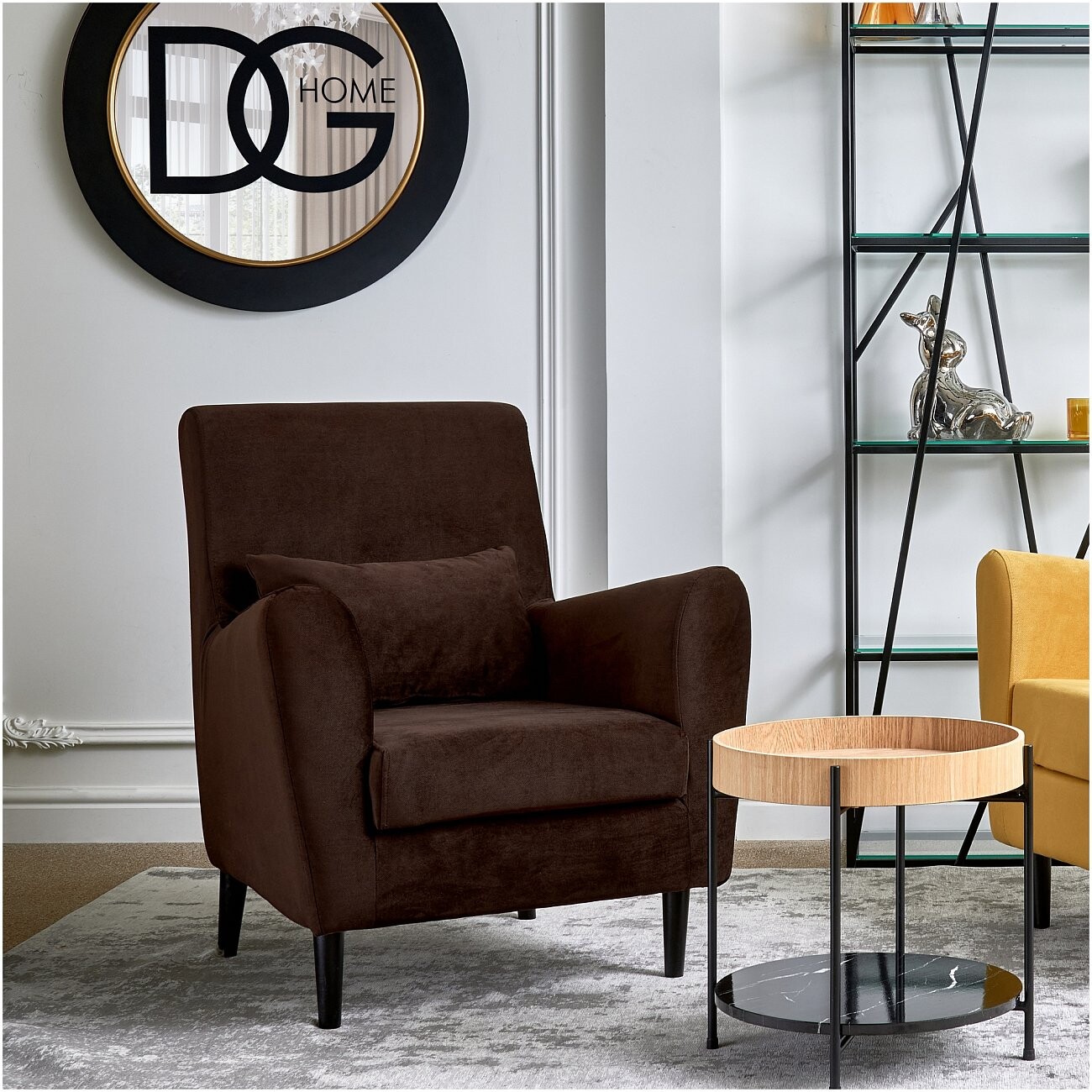 Кресло с мягкими подлокотниками "Эхо", шоколадное - изображение 2