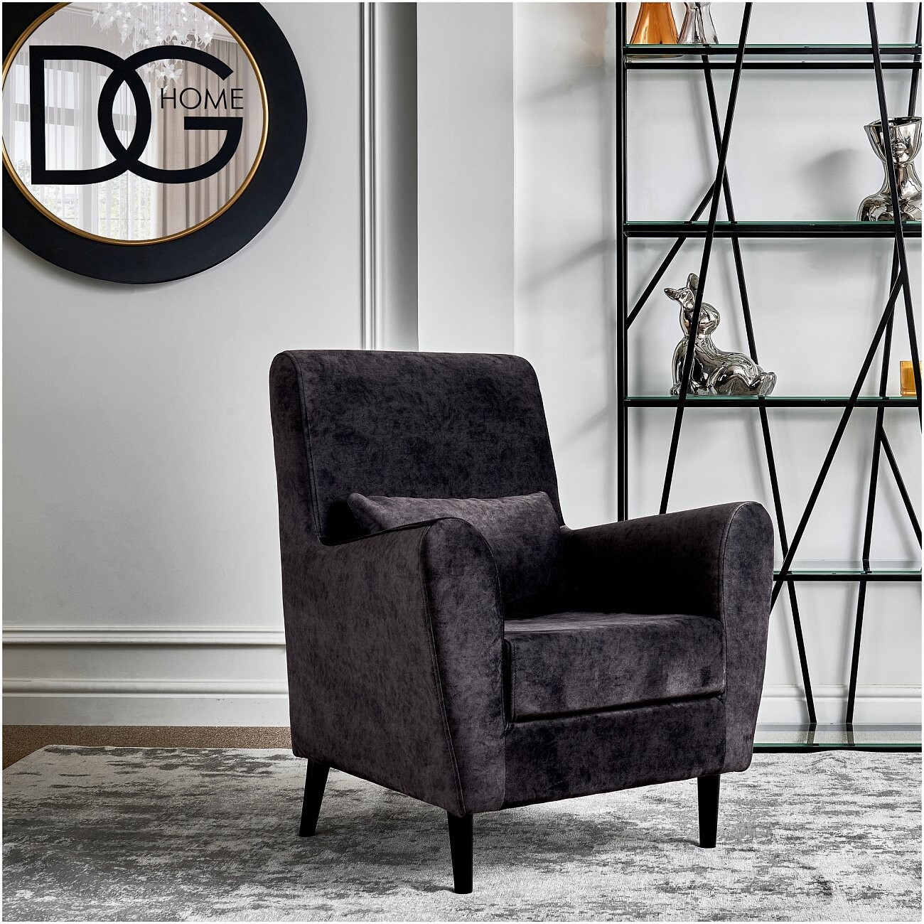 Кресло с мягкими подлокотниками "Эхо", темно-серое - изображение 2