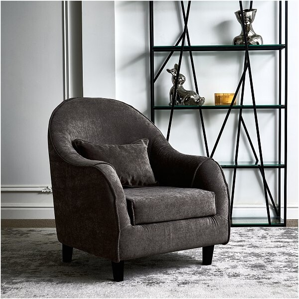 Кресло с мягкими подлокотниками "Симпл", графит - изображение 1