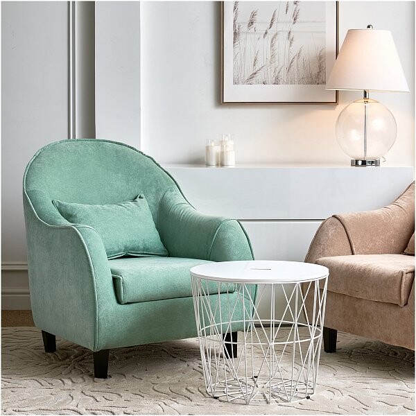 Кресло с мягкими подлокотниками "Симпл", мятное - изображение 1