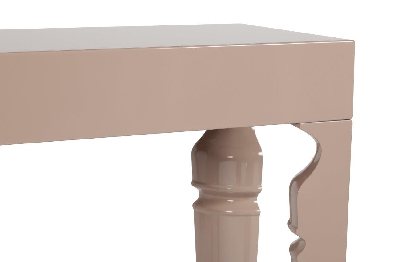 Консоль бежевая с резными ножками Carrie One Grey-Beige - изображение 3