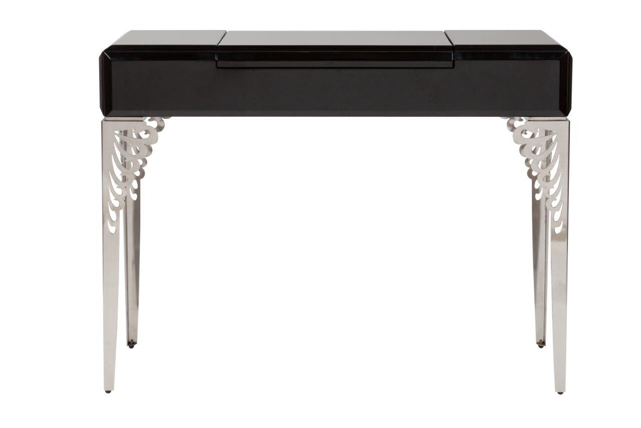 Туалетный столик с зеркалом  и металлическими ножками черный Triangl Black Two - изображение 2