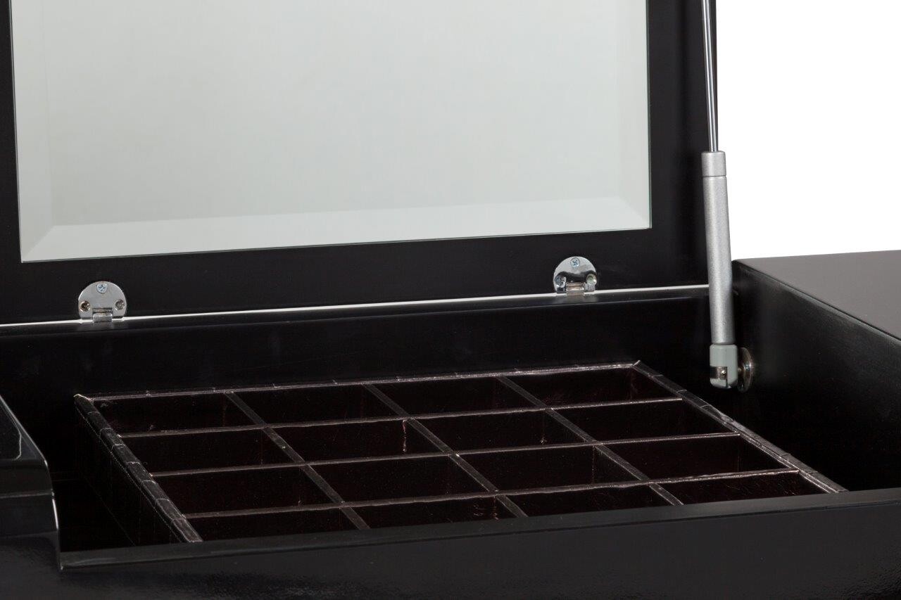 Туалетный столик с зеркалом  и металлическими ножками черный Triangl Black Two - изображение 4