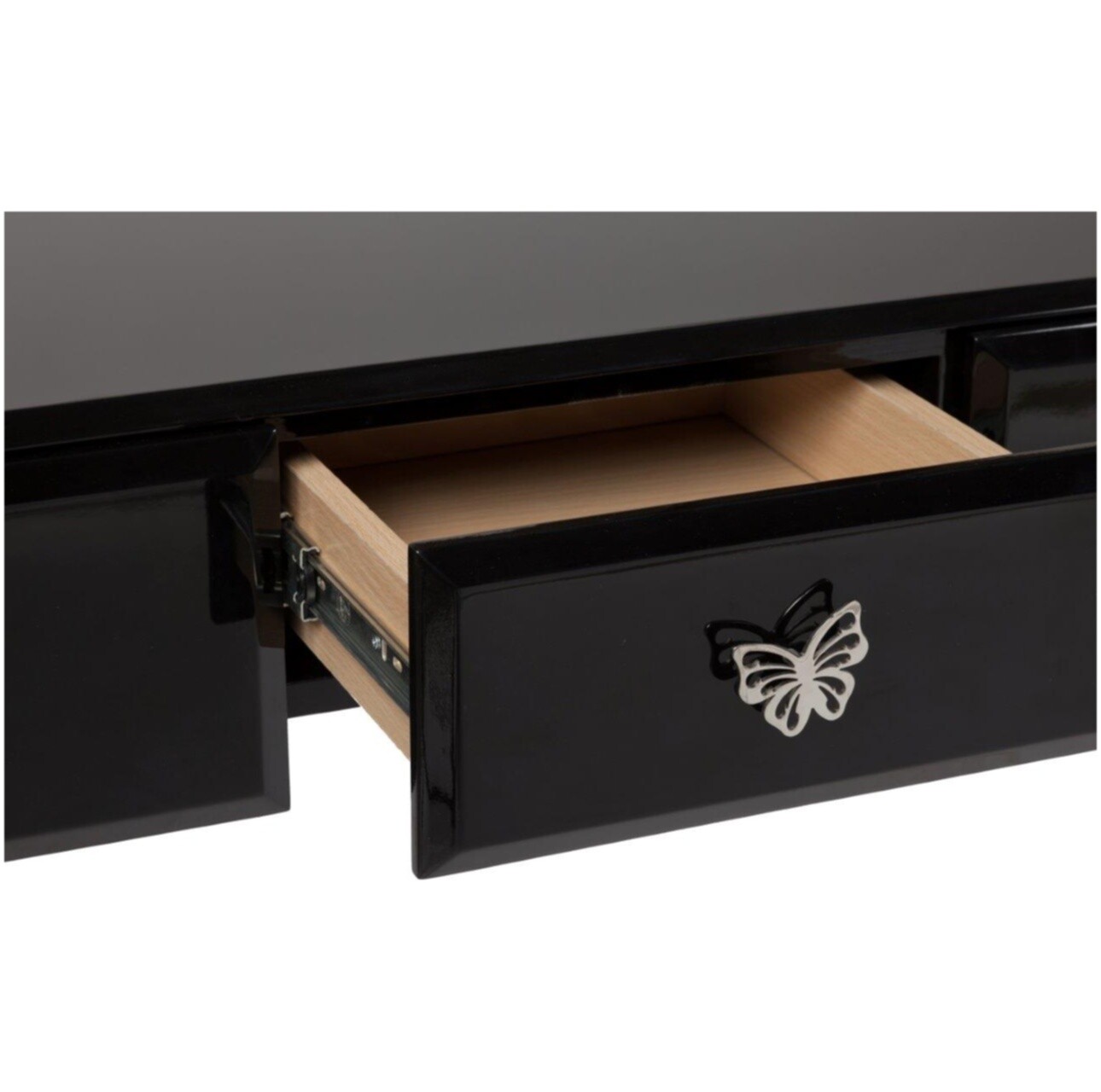 Туалетный столик с ящиками черный, хром Riviere - изображение 3