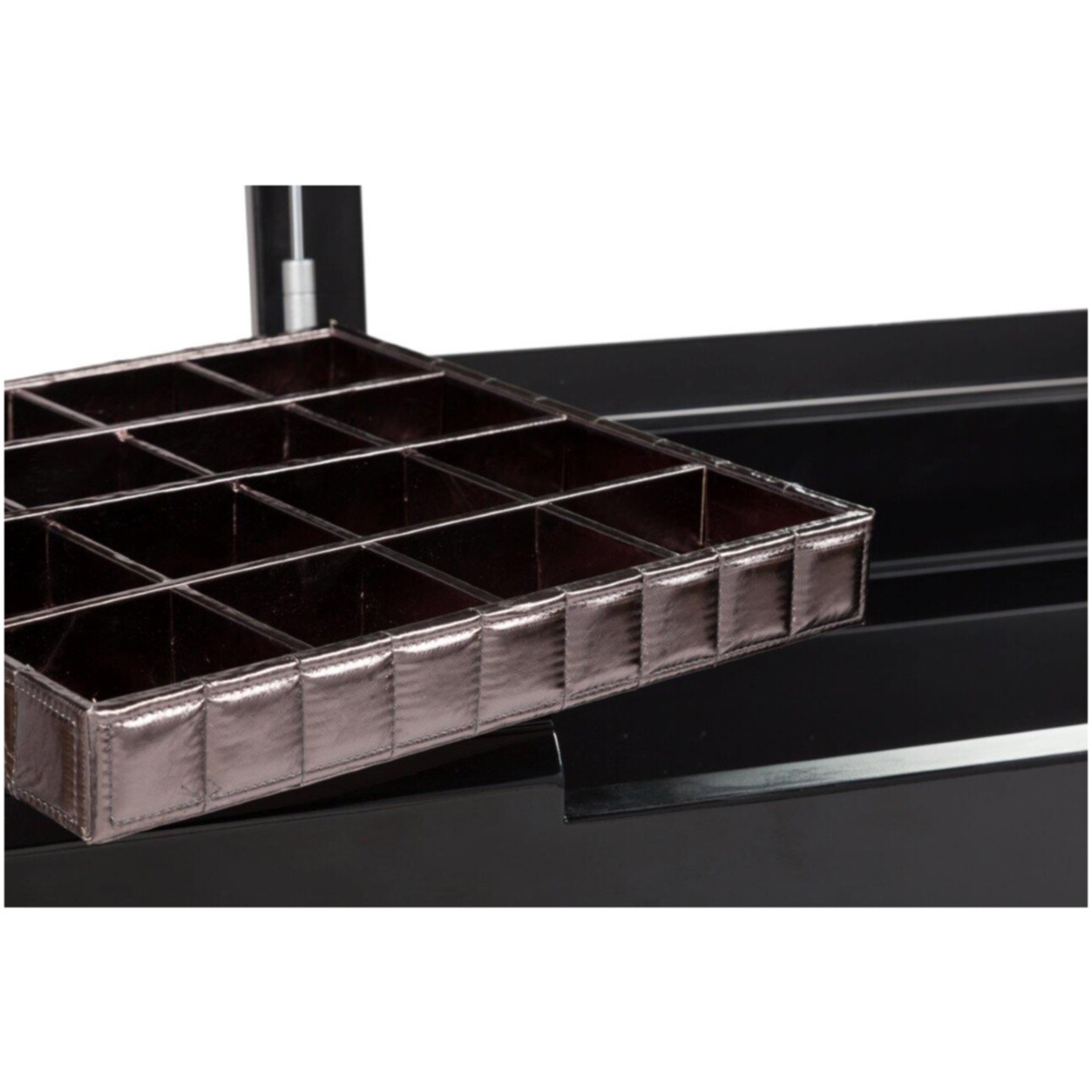 Туалетный столик с зеркалом  и металлическими ножками черный Triangl Black One - изображение 5