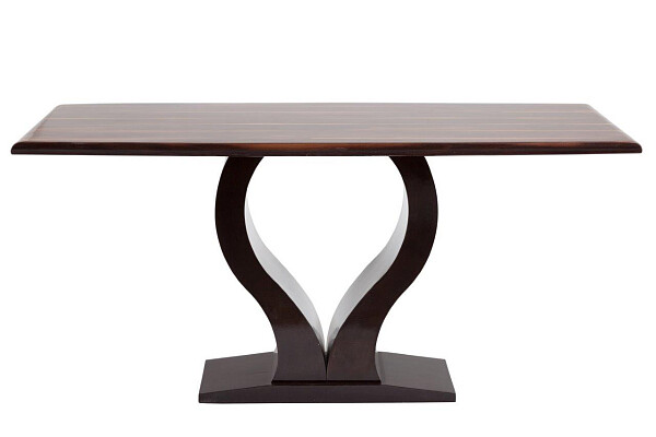 Обеденный стол прямоугольный коричневый с мраморным топом 160 см Hardwood Grande - изображение 1