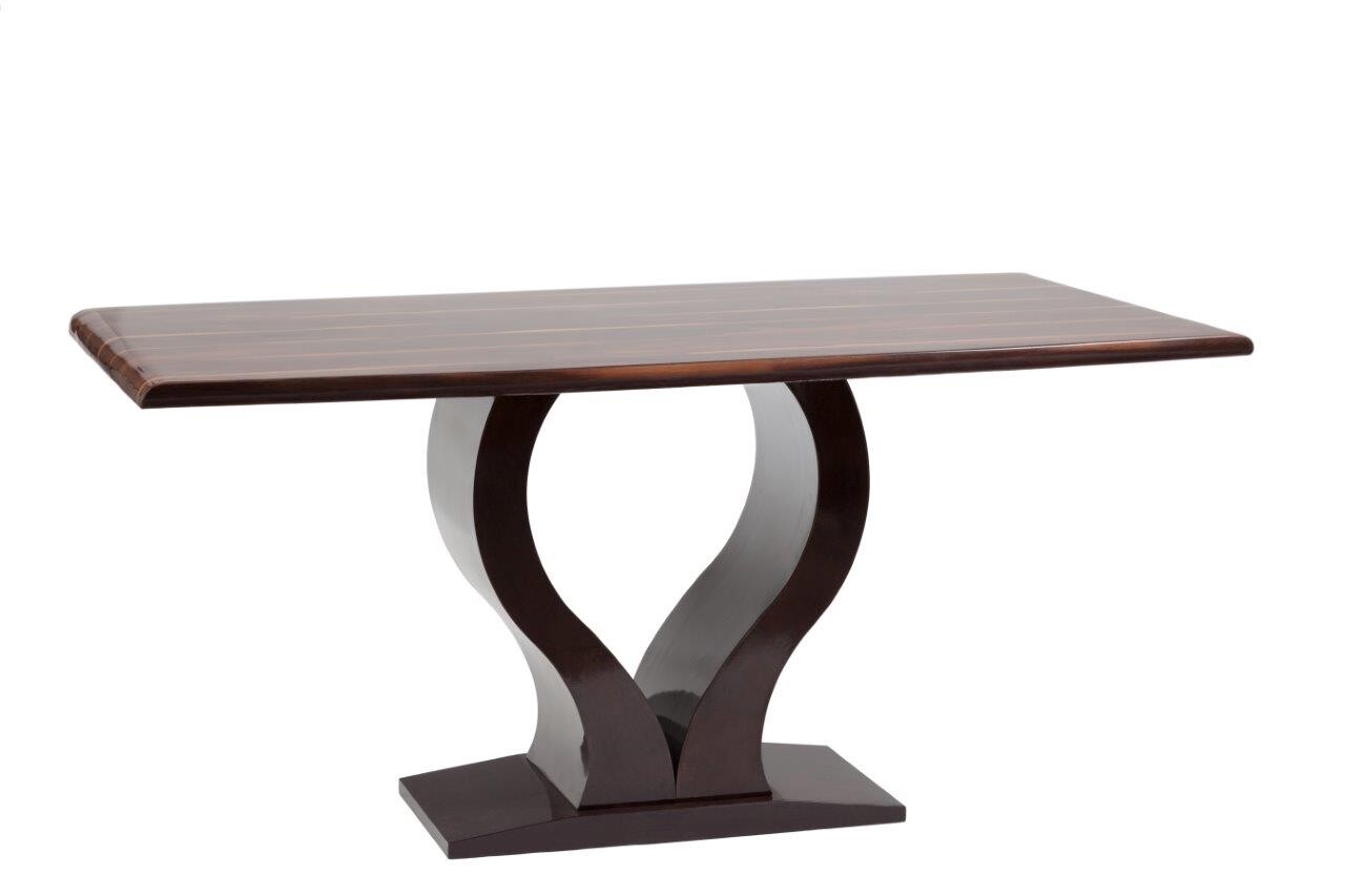 Обеденный стол прямоугольный коричневый с мраморным топом 160 см Hardwood Grande - изображение 2