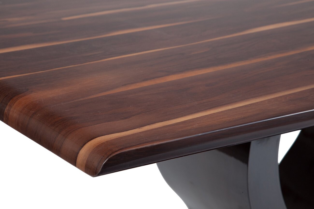 Обеденный стол прямоугольный коричневый с мраморным топом 140 см Hardwood Medio - изображение 4