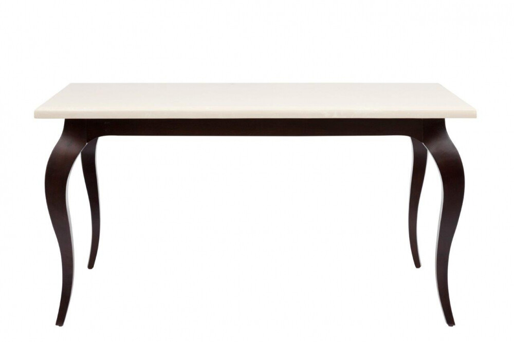 Обеденный стол прямоугольный с бежевым мраморным топом 140 см Riviere Medio