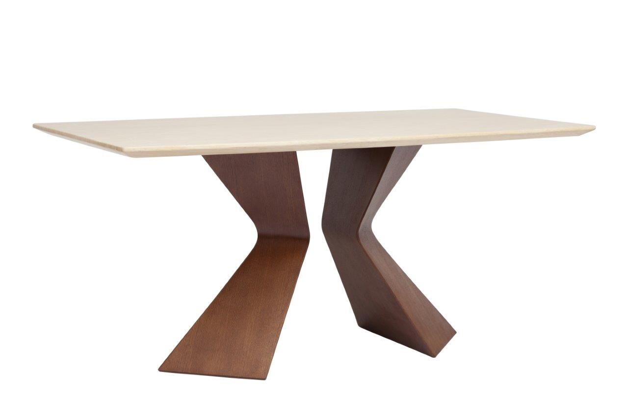 Обеденный стол прямоугольный с бежевым мраморным топом 140 см Starck Medio - изображение 2