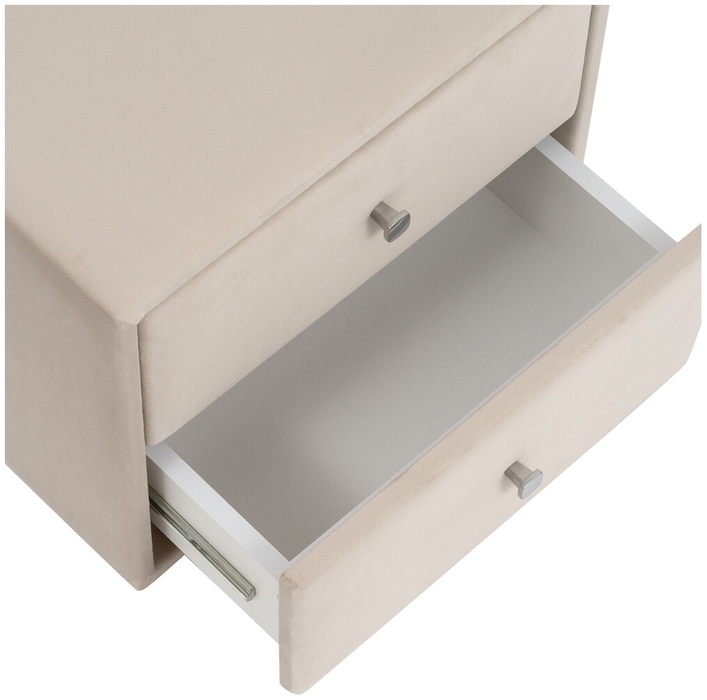 Тумба прикроватная с двумя ящиками кремовая "Эстетика" - изображение 4
