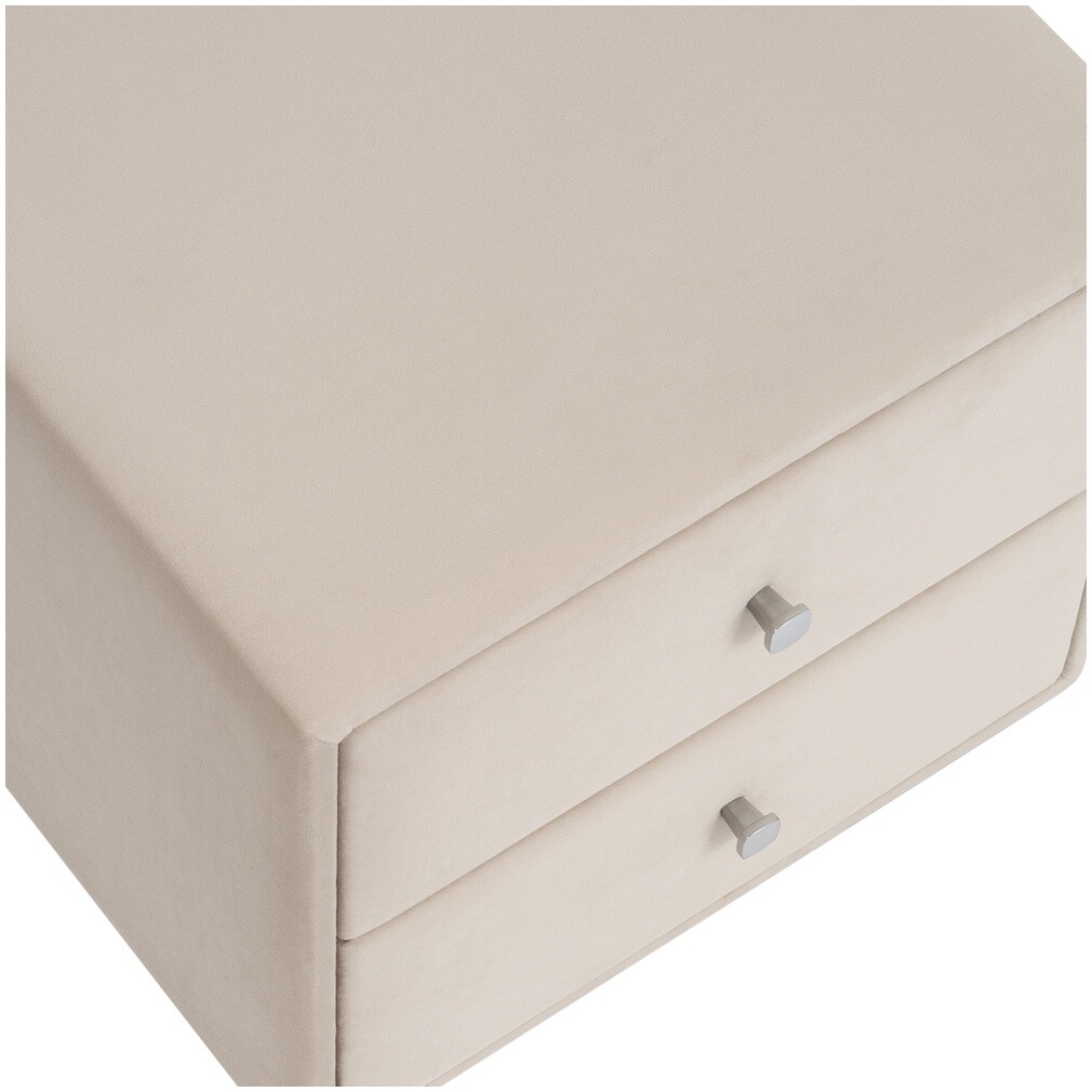 Тумба прикроватная с двумя ящиками кремовая "Эстетика" - изображение 5