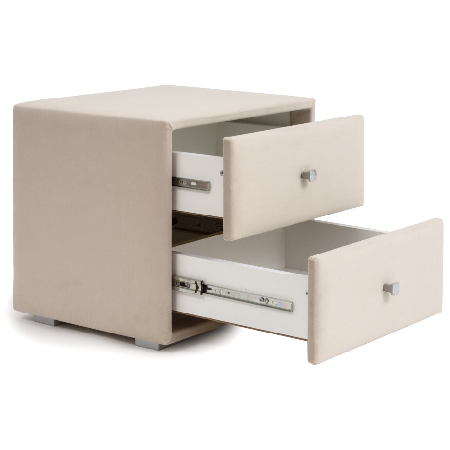 Тумба прикроватная с двумя ящиками кремовая "Эстетика" - изображение 9