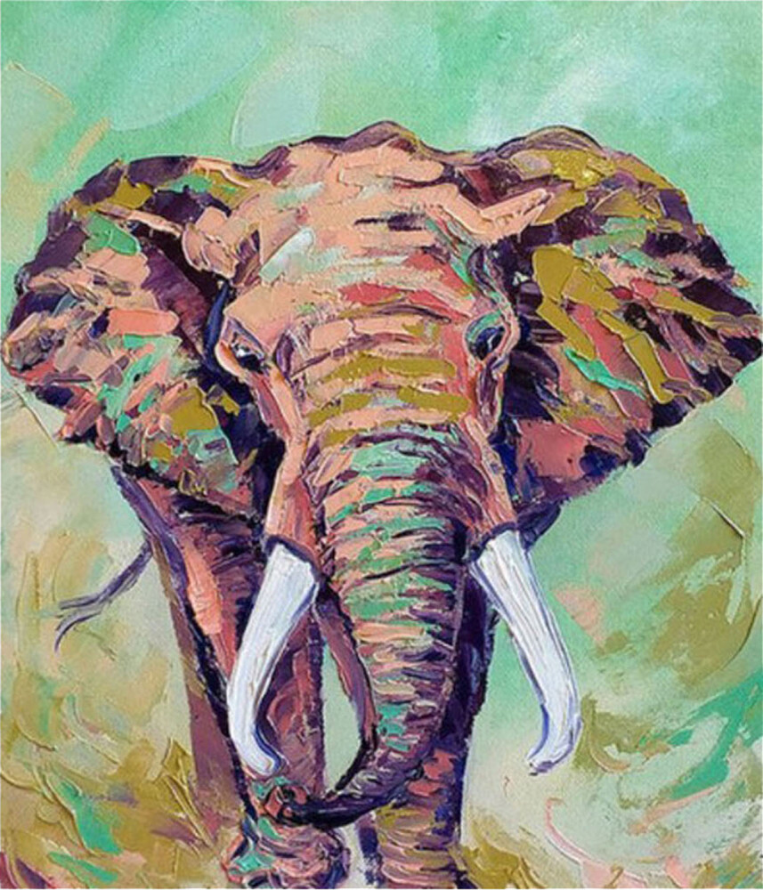 Картина на холсте 100х100 см "Слон"
