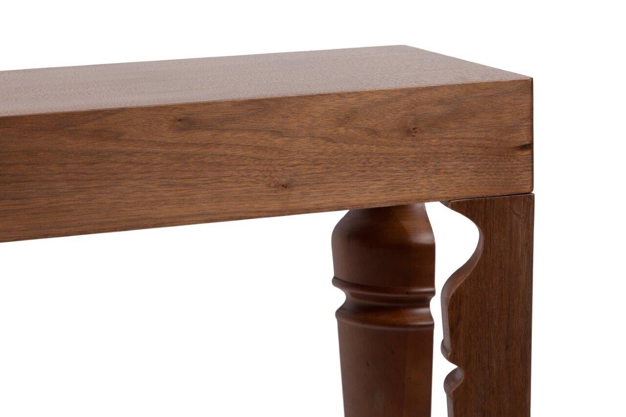 Консоль деревянная с резными ножками Carrie One Walnut - изображение 2